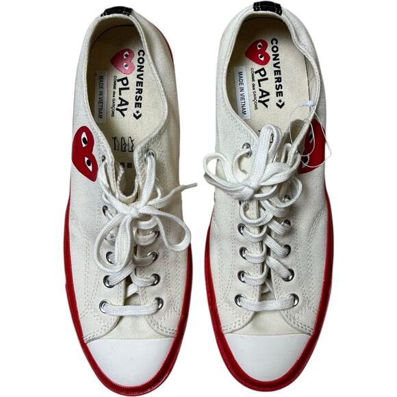 Converse Play Comme des Garçons CDG Red Sole Low Sneakers - Picture 3 of 6
